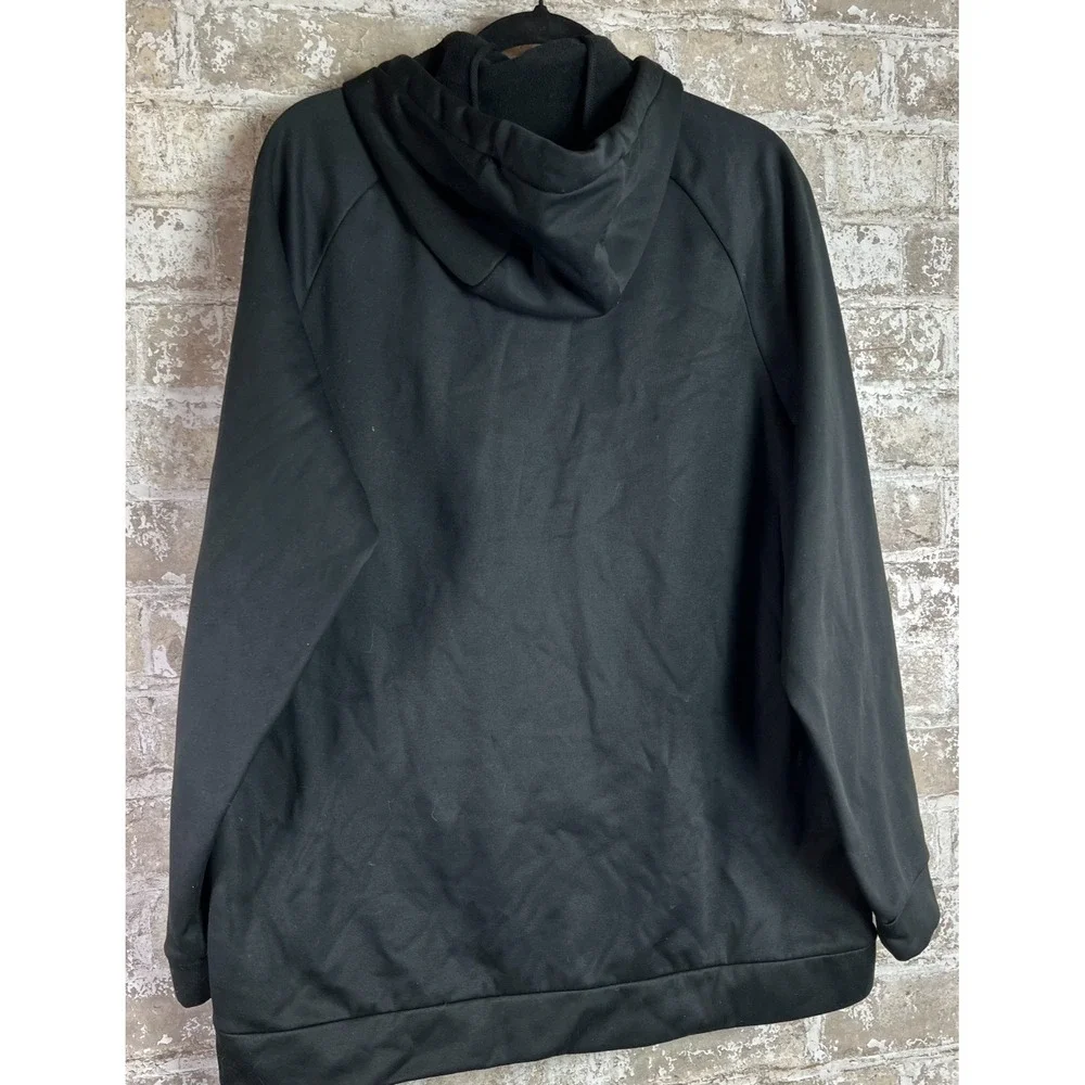 NIKE Dri Fit Sz XL Black Big Logo Pullover Hoodie Lightweight Basketball